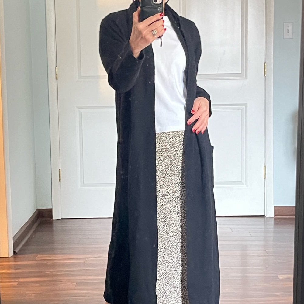 Hudson North long open front 100% cashmere coat size S - Picture 3 of 12